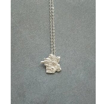 The world map accessory  France necklace Silver925の画像