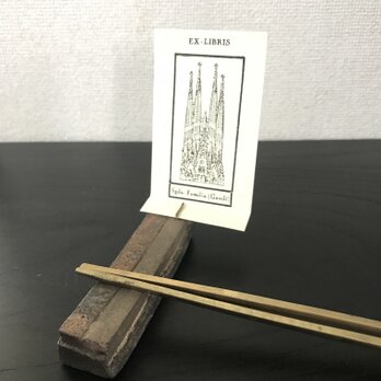 (on sale)焼締&泥彩　箸置き&メニュースタンドの画像