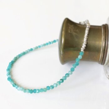 russian amazonite*silverbraceletの画像