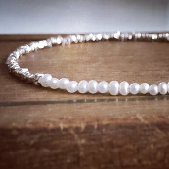 受注製作＊karen silver*pearl*braceletの画像