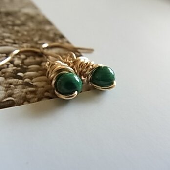 14KGF malachite piercedの画像