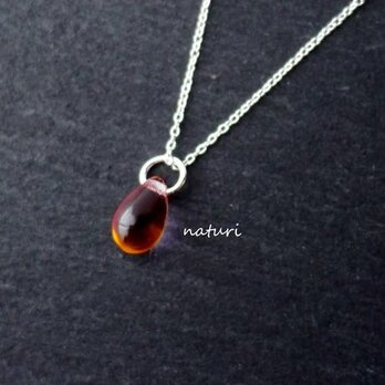 【rosee】glass drop necklace orn/pnkの画像