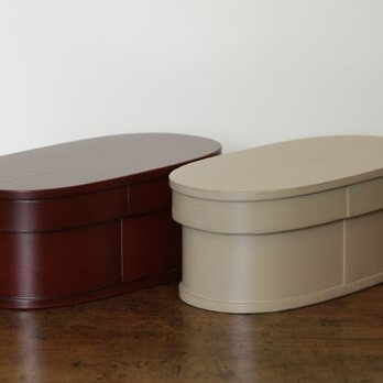 オーバルボックス（白漆）