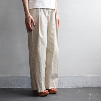 コットンリネンワイドパンツ/BE