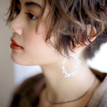 crown of baby's breath（イヤリング） #342