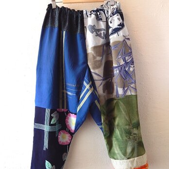 着物パッチワークサルエルパンツ