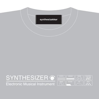 【Tシャツ】SYNTHESIZER T-shirt・シンセサイザーTシャツ・グレーの画像
