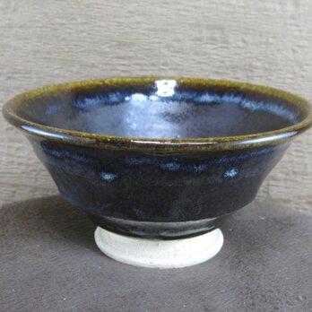 陶器ご飯茶碗（やや大）面取り・黒の画像