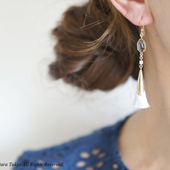 【14KGF】Earrings,Pale Color Tasselの画像