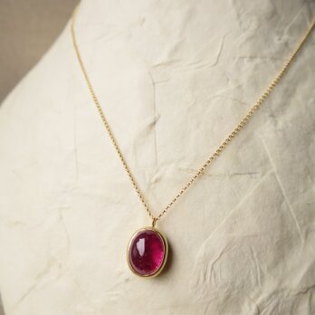 Ｋ18　Pink Tourmaline　　Pendant Necklaceの画像