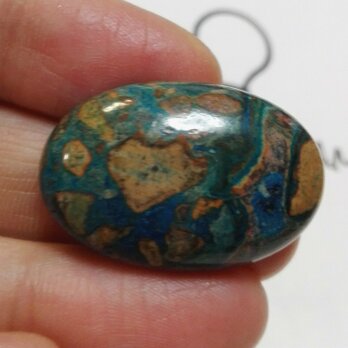 ブルー choi finches stone　オーバルカボションルース　30X20X7㎜