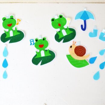 カエルの合唱♪雨の日ガーランドの画像