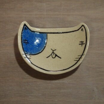 猫の豆皿（陶器）の画像