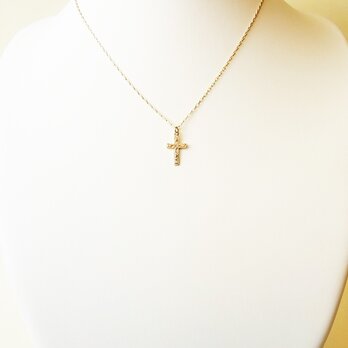 送料無料 -14kgf Small Cross Necklace- クロス ネックレス  k14gf 14金 ゴールドフィルドの画像