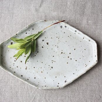 うずら釉八角皿