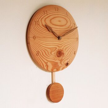 木製 振り子時計 松材2の画像