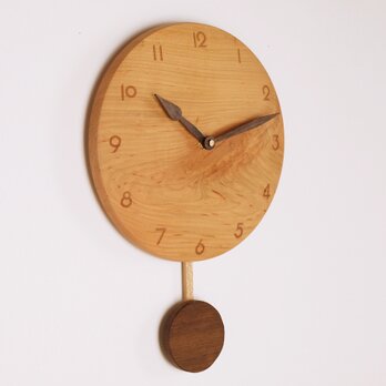木製 振り子時計　桜材5の画像