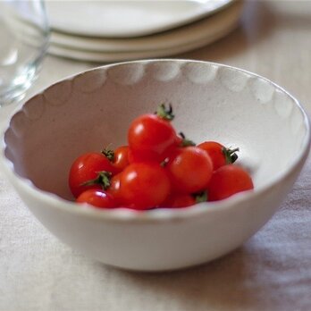 輪花ボウル　オフホワイト