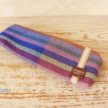 nisipirica工房の手織りターバン（purple☆３)の画像