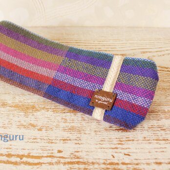 nisipirica工房の手織りターバン（purple☆１)の画像