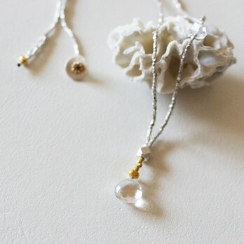 クリスタル×カレンシルバービー・シンプルネックレス　n1281