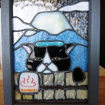 「いい湯だね」猫パネルの画像