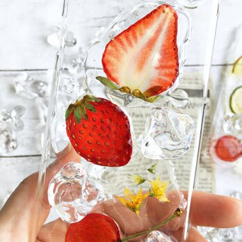 iPhoneケース  苺とさくらんぼのクラッシュアイス iPhoneケース