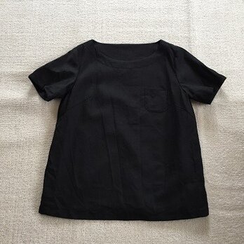 ブラックリネンのイージースタイルシャツM~Lの画像