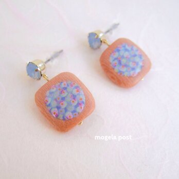 紫陽花の耳飾り♡air blue opalの画像