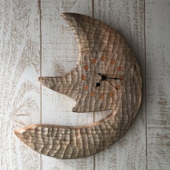 moon wall clock maple flame