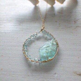 14Kgf Romanglass Geode Necklaceの画像