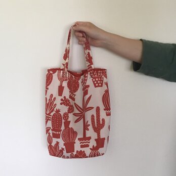 Red Cactus /totebagの画像