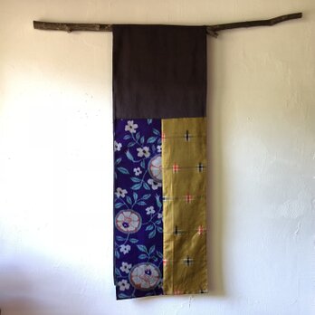 銘仙と播州織のスカーフ833 ストール　麻　リネン　コットンの画像