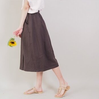 【sukai0915様特別オーダー】麻100％ ウエストゴム スカート