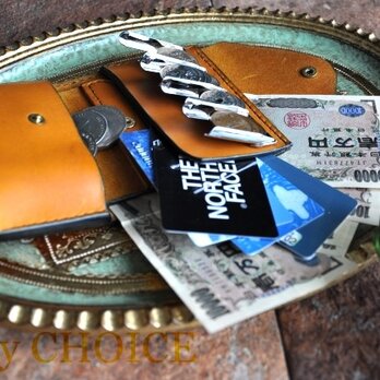 イタリアンバケッタ・エルバマット・2つ折りコインキャッチャー財布（改）（ミモザ）の画像