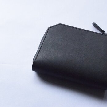 [受注生産品] No.011V [L-Zipper Half Wallet] regular 黒(BLACK)の画像