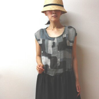 綿ローン　ローウエストワンピース