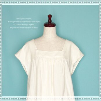 size9★コットン100％★スクエアのチュニック★ダブルガーゼ