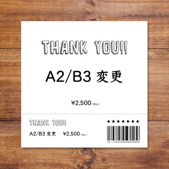 ウェルカムボード用 パネル印刷サイズ変更チケット（A2/B3）の画像