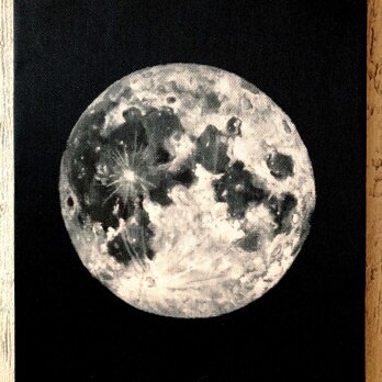 星月猫★アート「満月」絵画　F3 複製画　木製パネル貼り27.3cmｘ22cm　厚み２㎝　「004」の画像