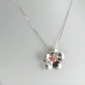 Flower Pendant with Rhodochrositeの画像