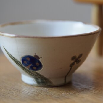てんとう虫とクローバーのお茶碗　の画像