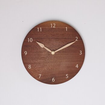 木製 掛け時計 丸 ブラックウォールナット材26
