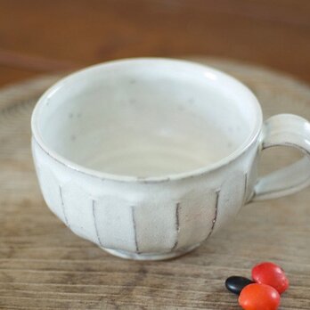 スープカップ（白/面）の画像