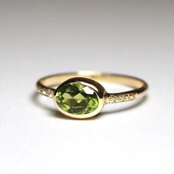 Peridot 5×7 + Diamond / K10