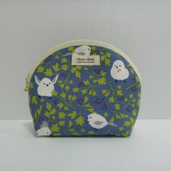 ６．シマエナガ柄のポーチ　再販１