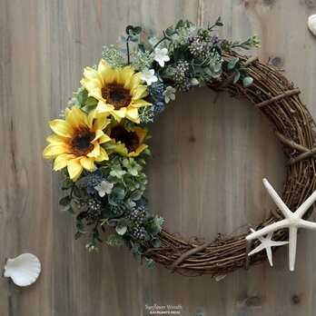 Sunflower Wreath　26～30cmの画像