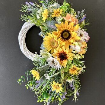 Sunflower halfwreathの画像