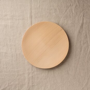 【受注生産】ろくろ挽きの木皿　樅の木　15cmの画像