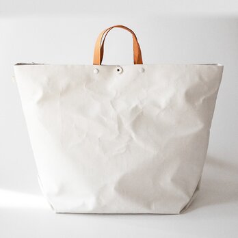 【N/no & E/zel.】tsubura/b_LEATHER HANDLE SHOULDER BAG(L)/NATURAL